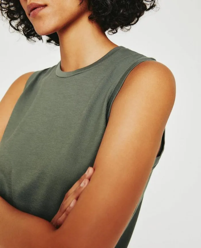 Women Tees and Tanks AG Jeans Jagger Muscle Tank Hunter Sage Women Tees and Tanks AG Jeans Jagger Muscle Tank Hunter Sage