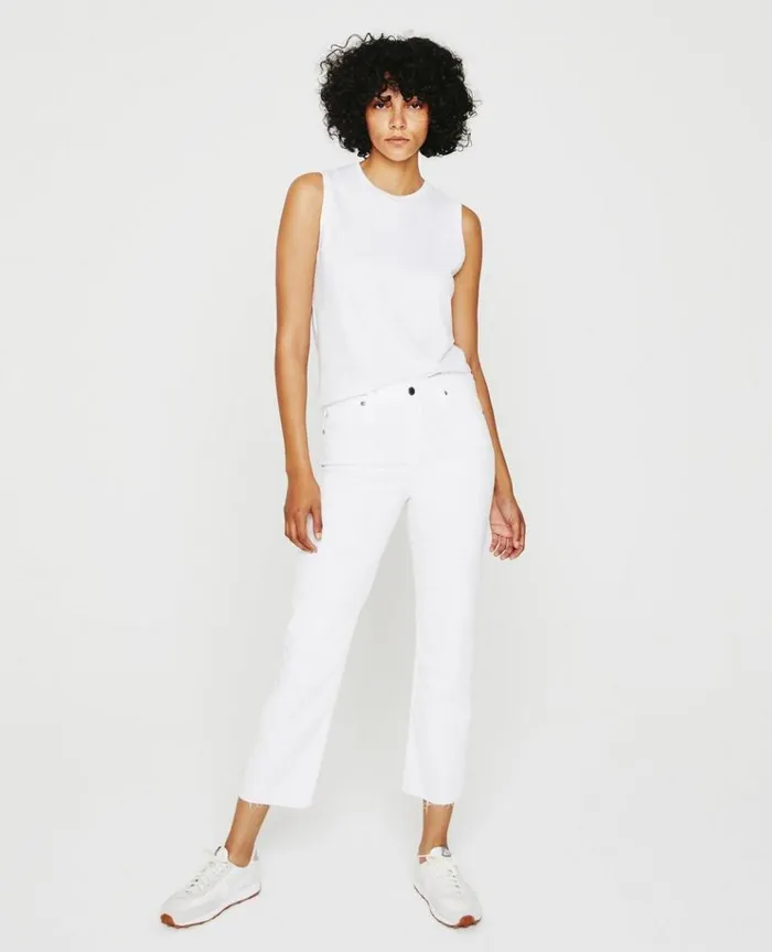 Women Tees and Tanks AG Jeans Jagger Muscle Tank True White Women Tees and Tanks AG Jeans Jagger Muscle Tank True White