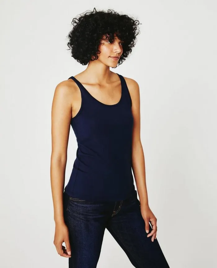 Women Tees and Tanks AG Jeans Jagger Tank Deep Navy