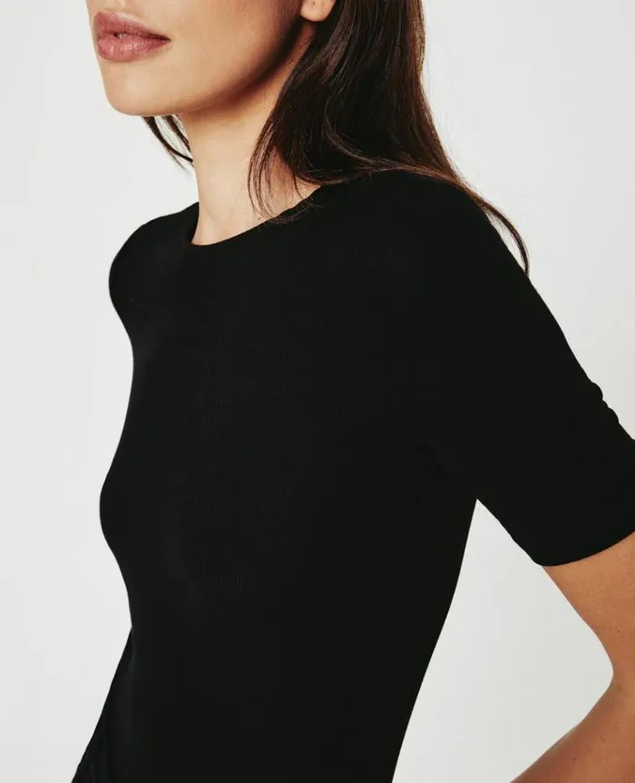 Women Tees and Tanks AG Jeans Jane SS Crew True Black Women Tees and Tanks AG Jeans Jane SS Crew True Black