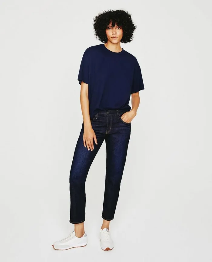 Women Tees and Tanks AG Jeans Karter ExBoyfriend Deep Navy Women Tees and Tanks AG Jeans Karter ExBoyfriend Deep Navy