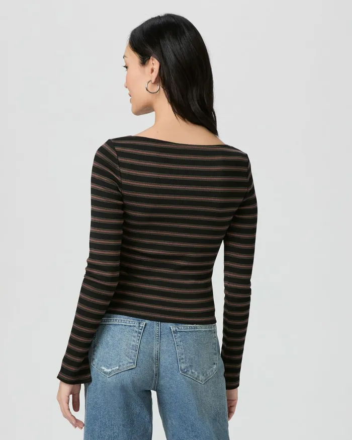 Women Tees and Tanks PAIGE Lucina Top 8211 Black Multi Women Tees and Tanks PAIGE Lucina Top 8211 Black Multi