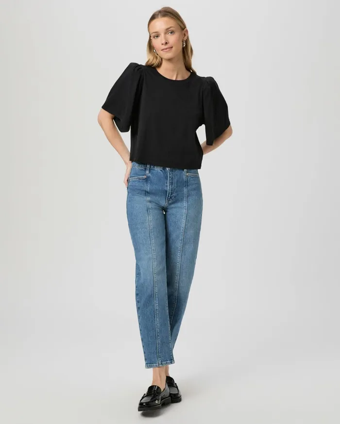 Women Tees and Tanks PAIGE Sigrid Tee 8211 Black Women Tees and Tanks PAIGE Sigrid Tee 8211 Black