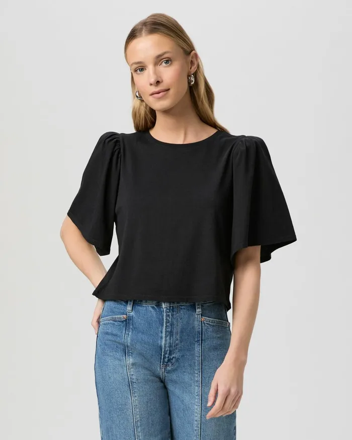 Women Tees and Tanks PAIGE Sigrid Tee 8211 Black Women Tees and Tanks PAIGE Sigrid Tee 8211 Black