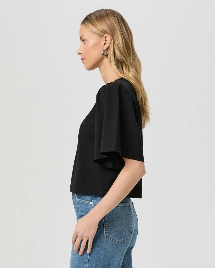Women Tees and Tanks PAIGE Sigrid Tee 8211 Black Women Tees and Tanks PAIGE Sigrid Tee 8211 Black