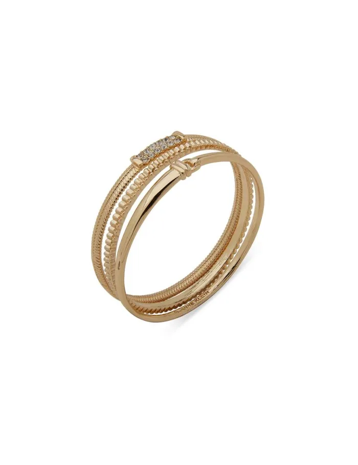 Women Textured 3 Piece Bangle Bracelet Set Anne Klein Bracelets