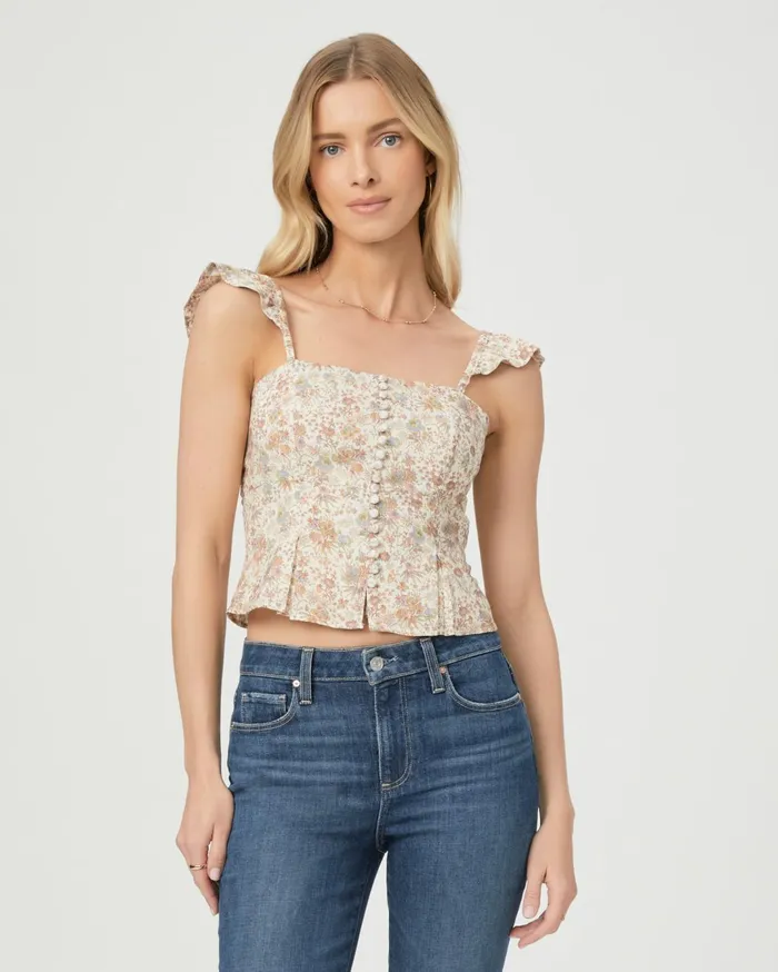 Women Tops and Blouses PAIGE Luce Top 8211 Ivory Multi Women Tops and Blouses PAIGE Luce Top 8211 Ivory Multi