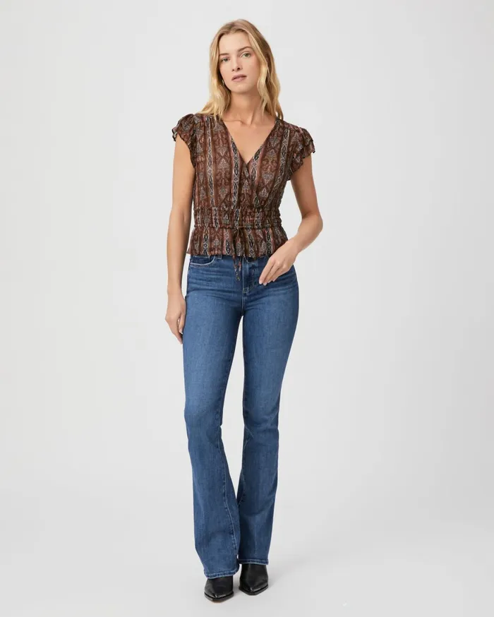 Women Tops and Blouses PAIGE Pancetta Top 8211 Landslide Multi Silk Women Tops and Blouses PAIGE Pancetta Top 8211 Landslide Multi Silk