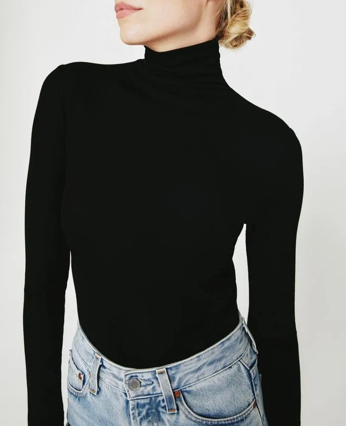 Women Tops and Shirts AG Jeans Chels Turtleneck True Black Women Tops and Shirts AG Jeans Chels Turtleneck True Black