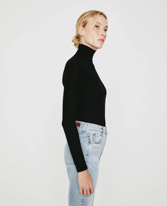 Women Tops and Shirts AG Jeans Chels Turtleneck True Black Women Tops and Shirts AG Jeans Chels Turtleneck True Black