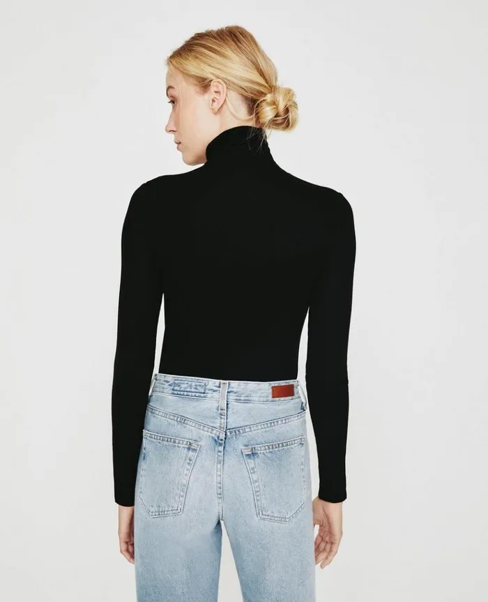 Women Tops and Shirts AG Jeans Chels Turtleneck True Black Women Tops and Shirts AG Jeans Chels Turtleneck True Black