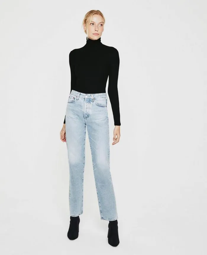 Women Tops and Shirts AG Jeans Chels Turtleneck True Black Women Tops and Shirts AG Jeans Chels Turtleneck True Black