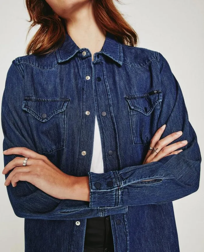 Women Tops and Shirts AG Jeans Dakotah Shirt Nocturnal Women Tops and Shirts AG Jeans Dakotah Shirt Nocturnal