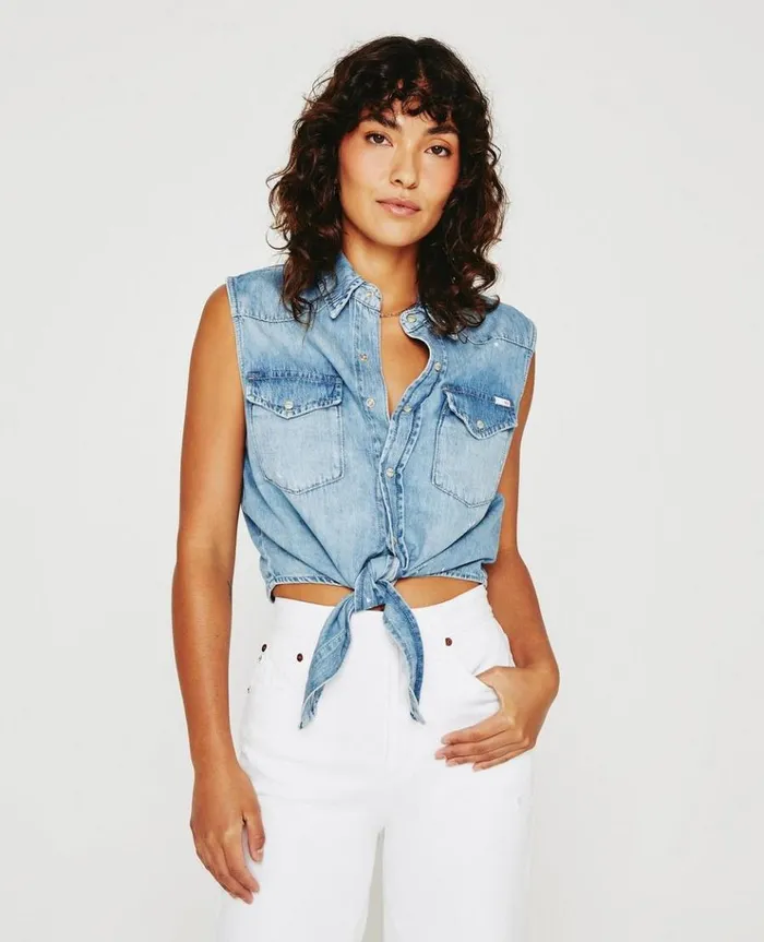 Women Tops and Shirts AG Jeans Dakotah Tie Waverly Drive