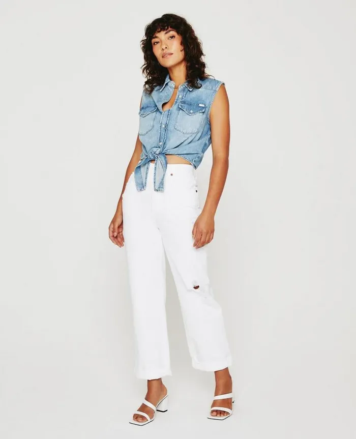 Women Tops and Shirts AG Jeans Dakotah Tie Waverly Drive Women Tops and Shirts AG Jeans Dakotah Tie Waverly Drive
