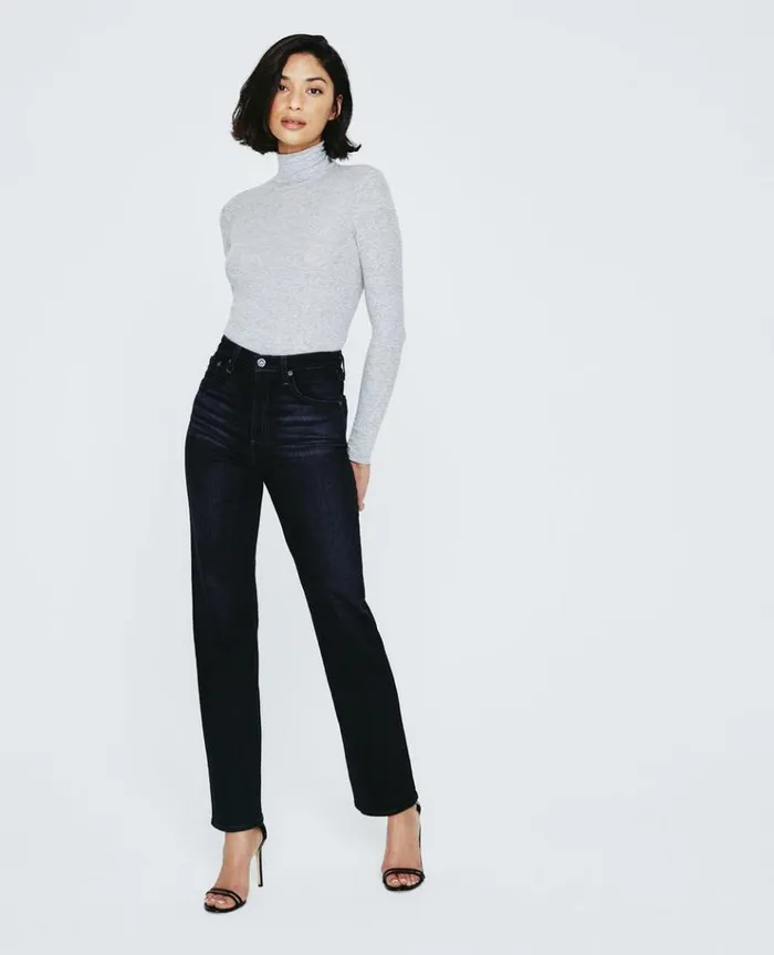 Women Tops and Shirts AG Jeans Edie LS Turtleneck Heather Grey Women Tops and Shirts AG Jeans Edie LS Turtleneck Heather Grey