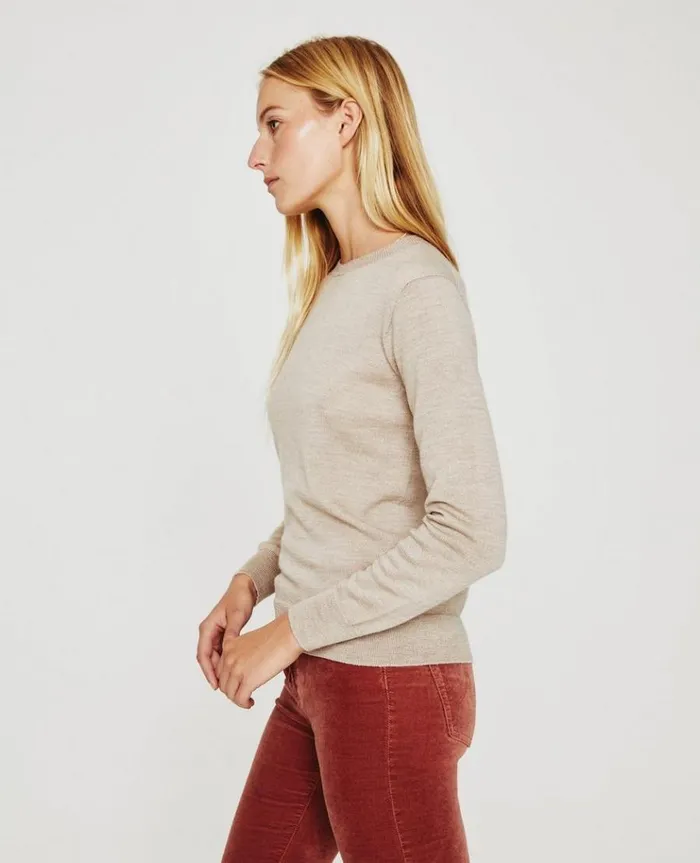 Women Tops and Shirts AG Jeans Zuri Crew Oatmilk Women Tops and Shirts AG Jeans Zuri Crew Oatmilk