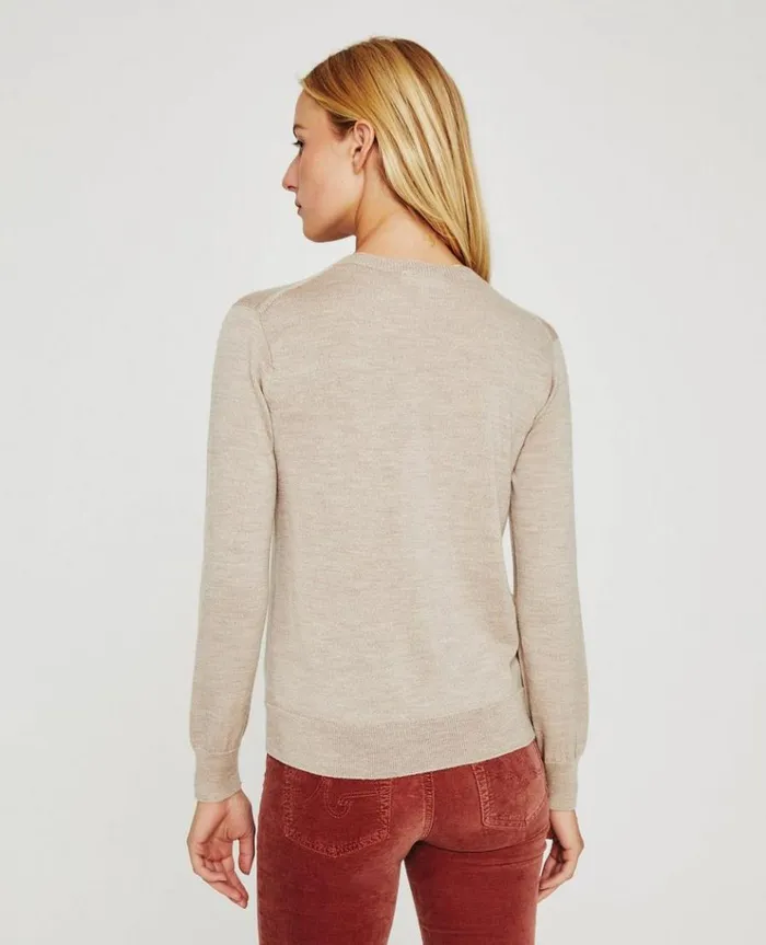 Women Tops and Shirts AG Jeans Zuri Crew Oatmilk Women Tops and Shirts AG Jeans Zuri Crew Oatmilk