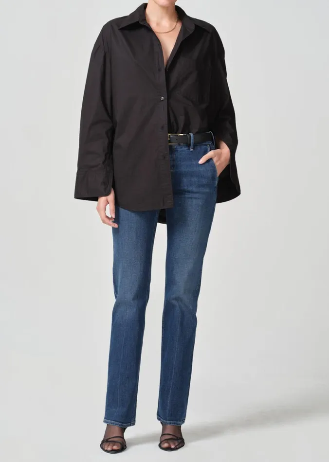 Women Tops Citizens Of Humanity Cocoon Shirt Black
