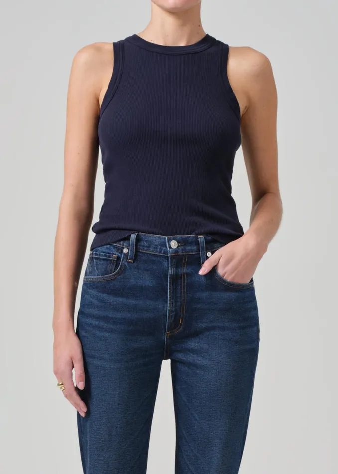 Women Tops Citizens Of Humanity Isabel Rib Tank Navy