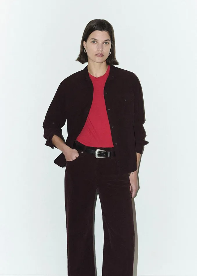 Women Tops Citizens Of Humanity Kayla Shirt Corduroy Bordeaux