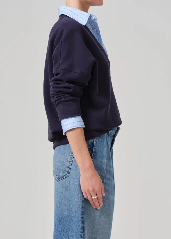 Women Tops Citizens Of Humanity Ronan V Neck Navy