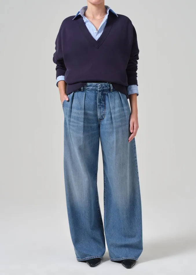 Women Tops Citizens Of Humanity Ronan V Neck Navy