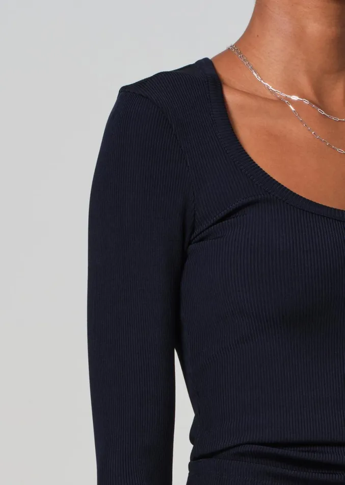 Women Tops Citizens Of Humanity Rumi Scoop Neck Navy