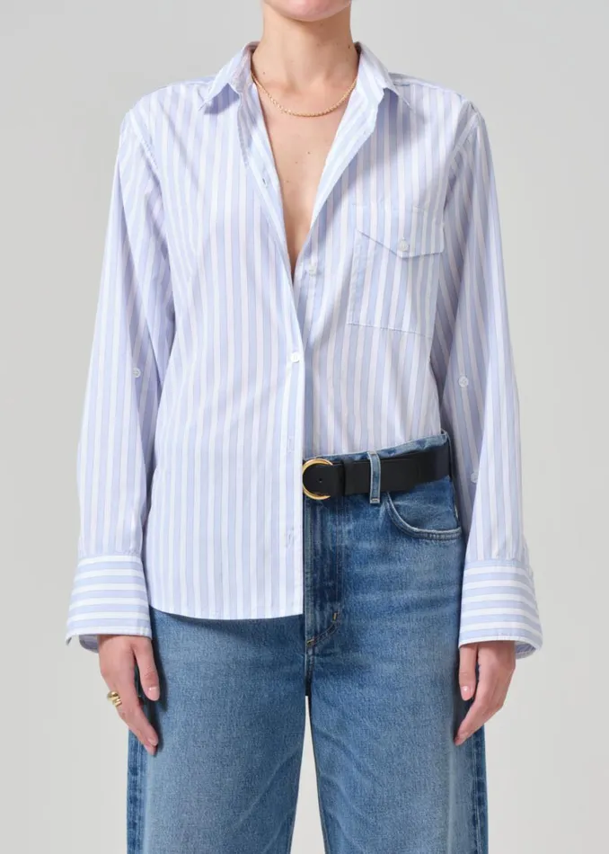 Women Tops Citizens Of Humanity Shay Shirt French Stripe