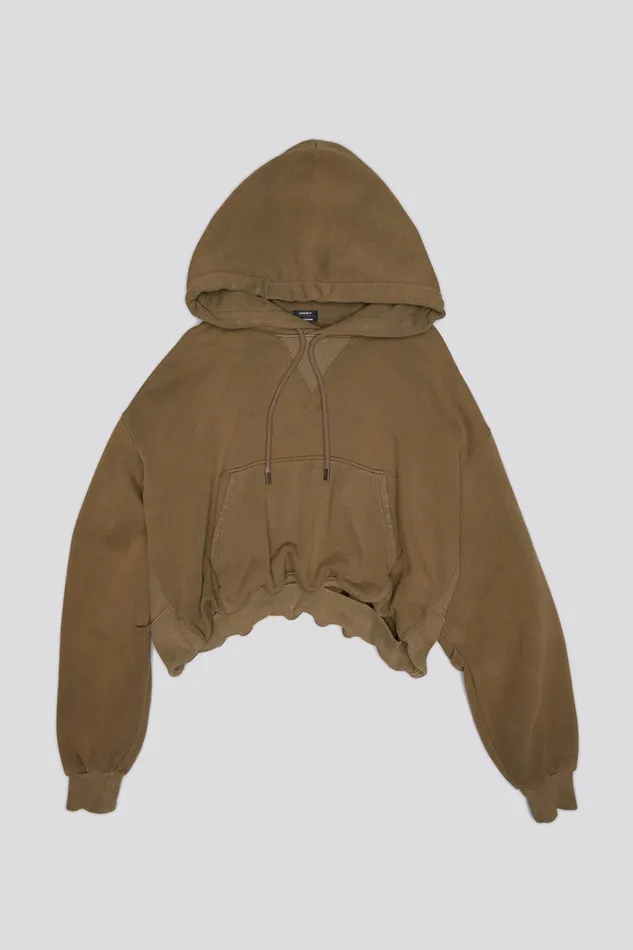 Women Tops R13 Balloon Popover Hoodie 8211 Dark Olive