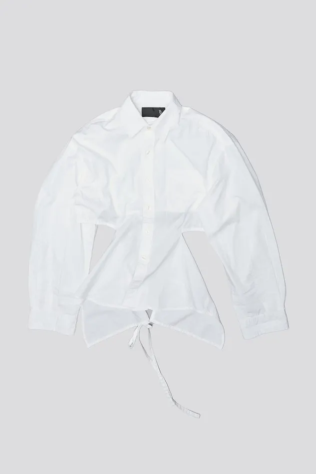 Women Tops R13 Open Back Shirt 8211 White
