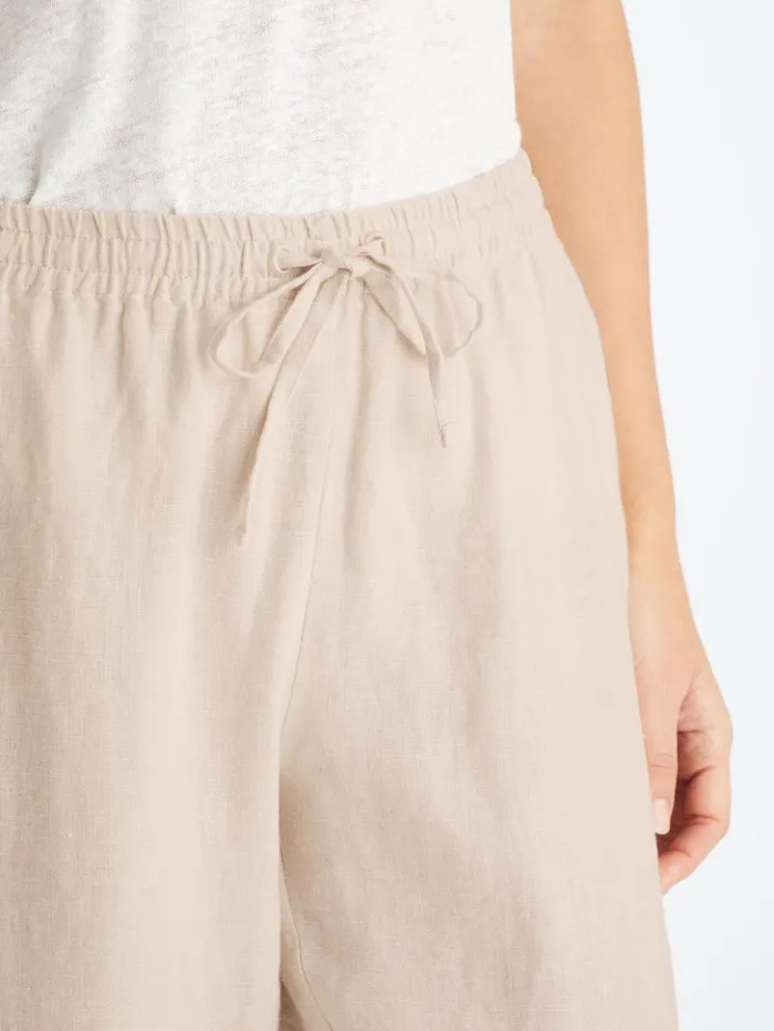 Women Trousers Vienna Linen Sand Derek Rose Casual Pants