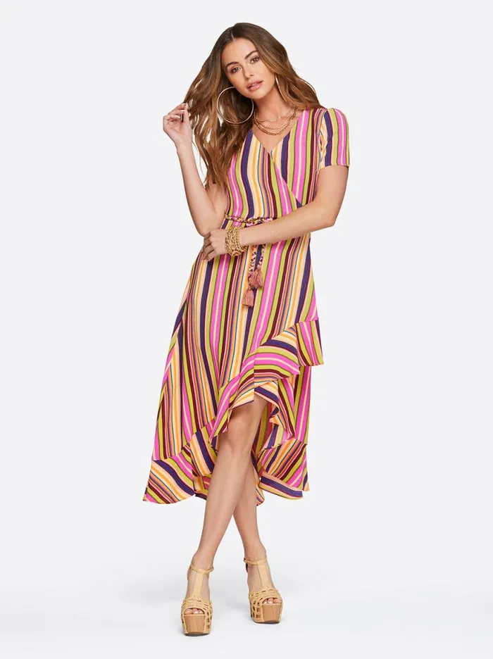 Women Varsha Wrap Dress In Rose Violet Jessica Simpson Dresses