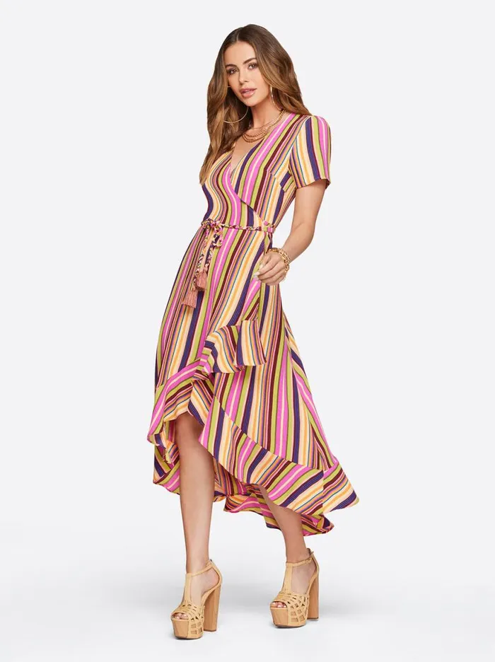 Women Varsha Wrap Dress In Rose Violet Jessica Simpson Dresses