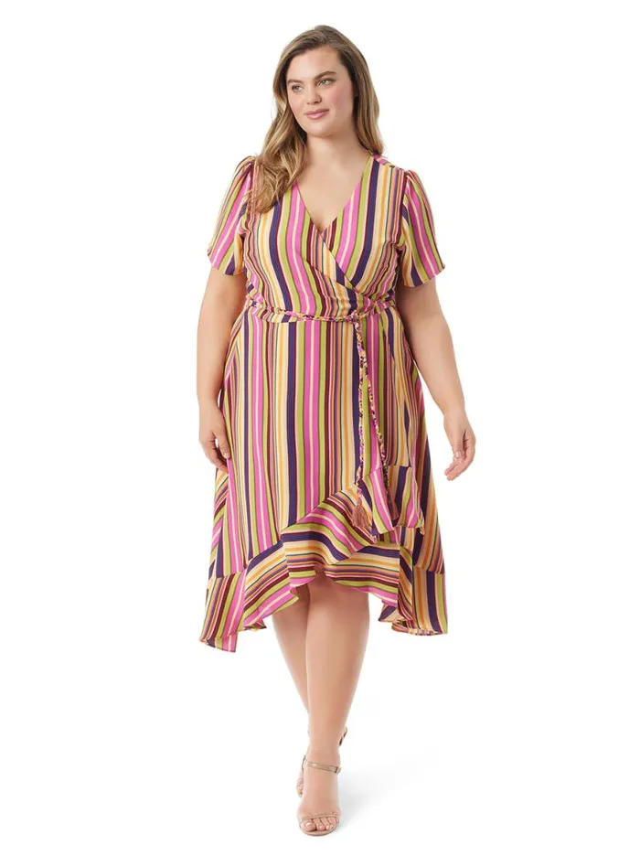 Women Varsha Wrap Dress In Rose Violet Jessica Simpson Dresses