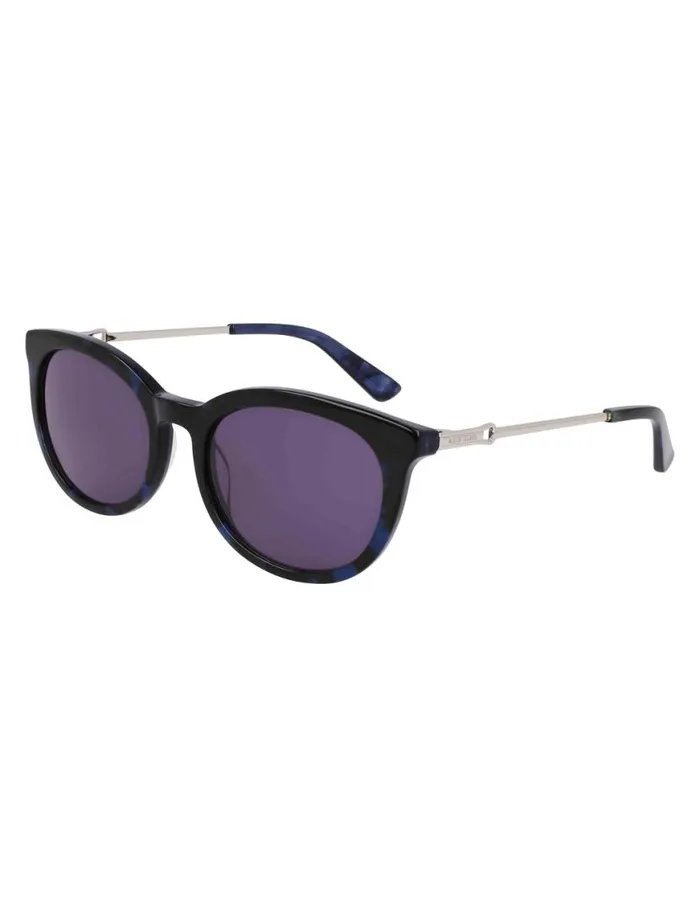 Women Vintage Rounded Rectangle Sunglasses Grey Marble Anne Klein Sunglasses