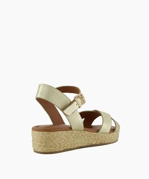 Women Wedge Sandals Dune London Linnie 8211 Gold Metallic Women Wedge Sandals Dune London Linnie 8211 Gold Metallic
