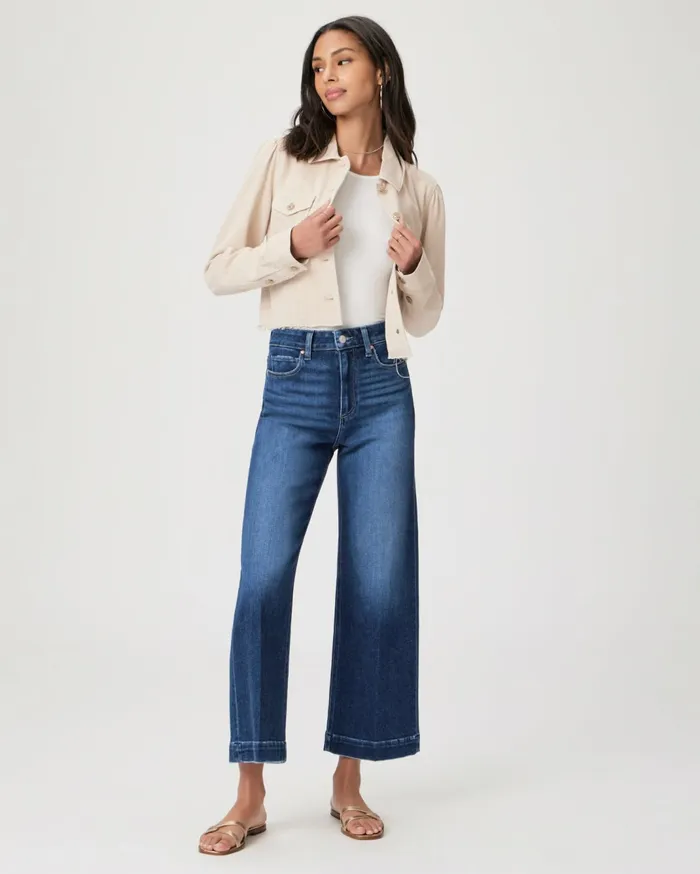 Women Wide Leg PAIGE Anessa Wide Leg Jean 8211 Foreign Film
