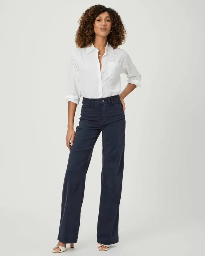 Women Wide Leg PAIGE Sasha Wide Leg Jean 8211 Navy Seascape