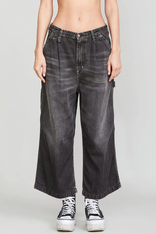 Women Wide Leg R13 Cropped Wideleg Carpenter Pant 8211 Ellery Black