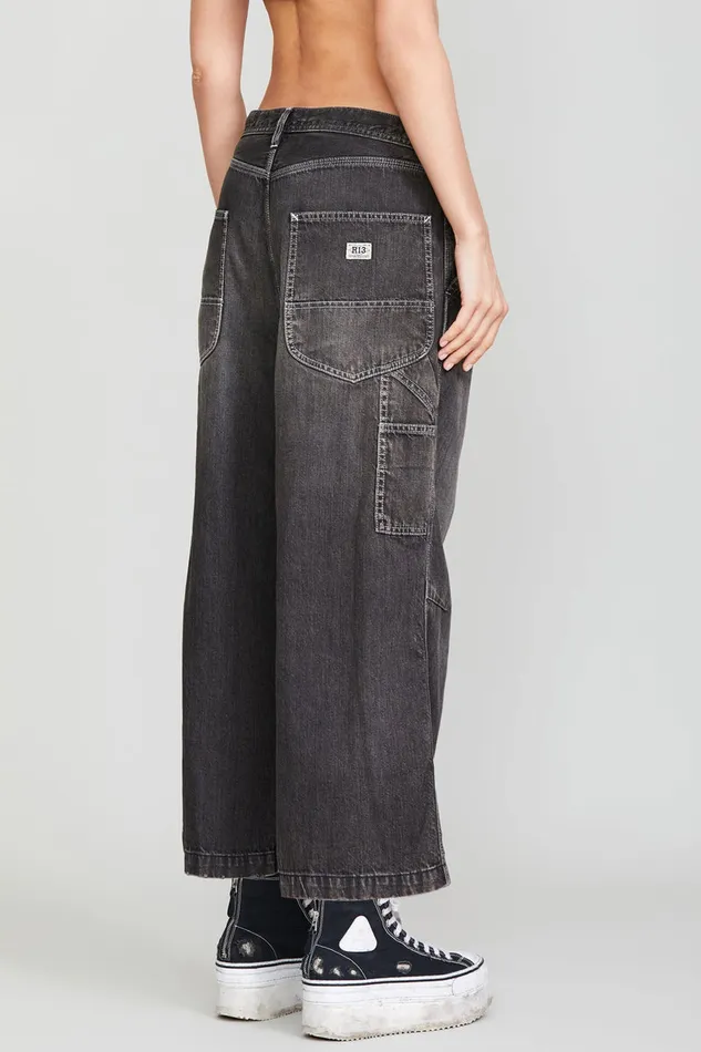 Women Wide Leg R13 Cropped Wideleg Carpenter Pant 8211 Ellery Black