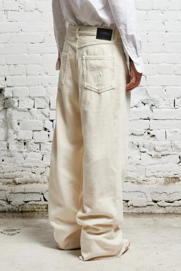 Women Wide Leg R13 D039arcy Loose Jean 8211 Koze Ecru