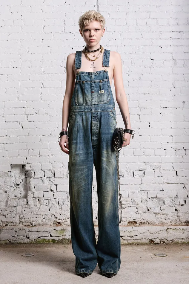Women Wide Leg R13 D039arcy Overall 8211 Clinton Blue