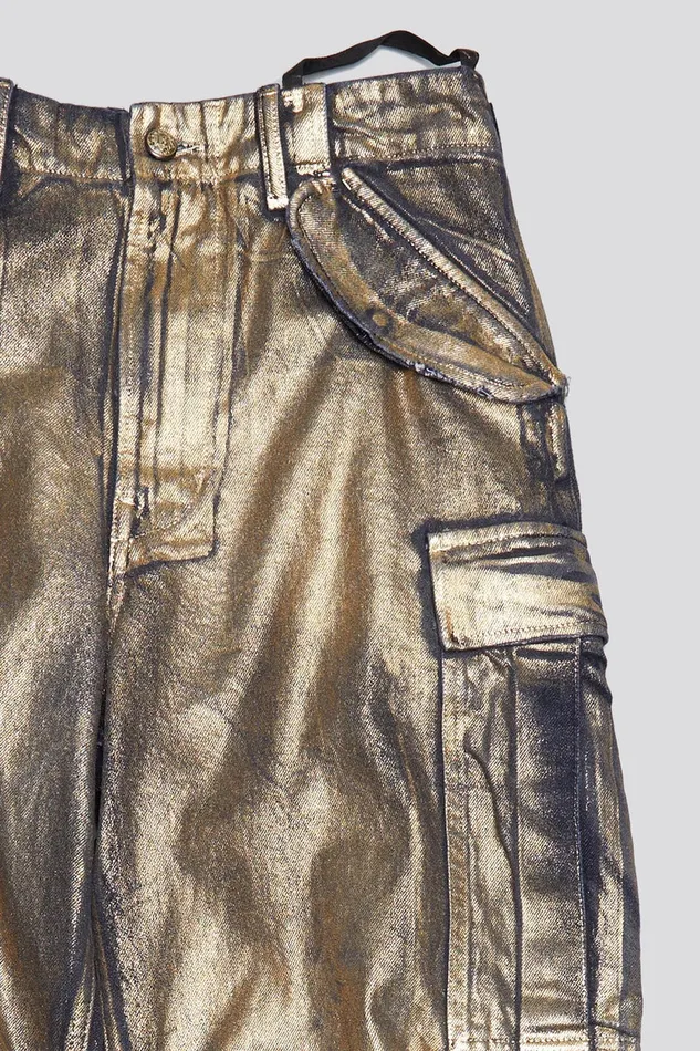 Women Wide Leg R13 Wide Leg Cargo 8211 Vintage Gilded Black
