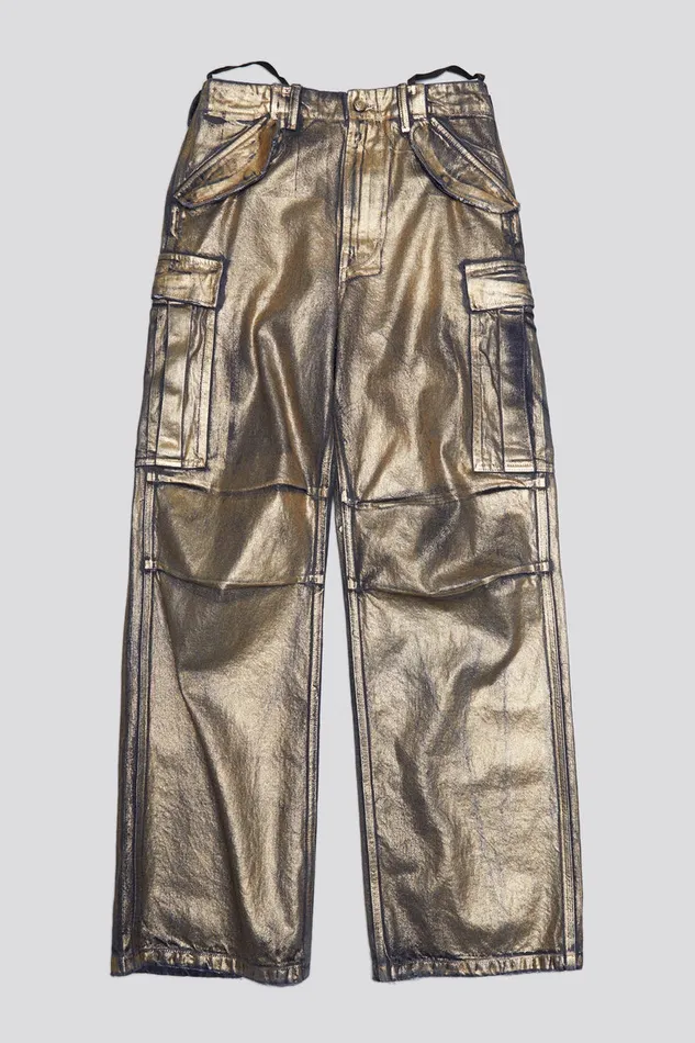 Women Wide Leg R13 Wide Leg Cargo 8211 Vintage Gilded Black