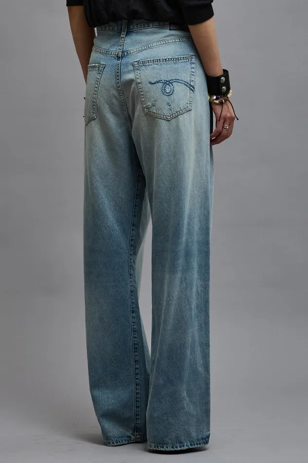 Women Wide Leg R13 Wide Leg Crossover 8211 Haven Blue