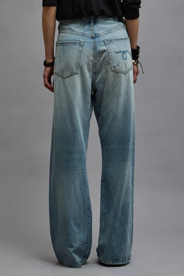 Women Wide Leg R13 Wide Leg Crossover 8211 Haven Blue