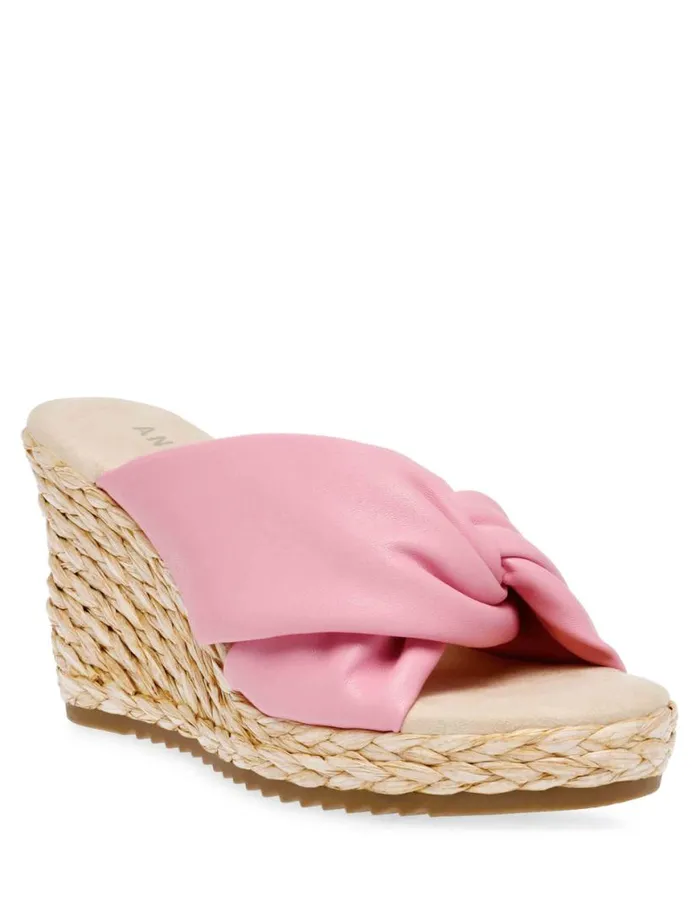 Women Winnie Wedge Pink Smooth Anne Klein Wedges