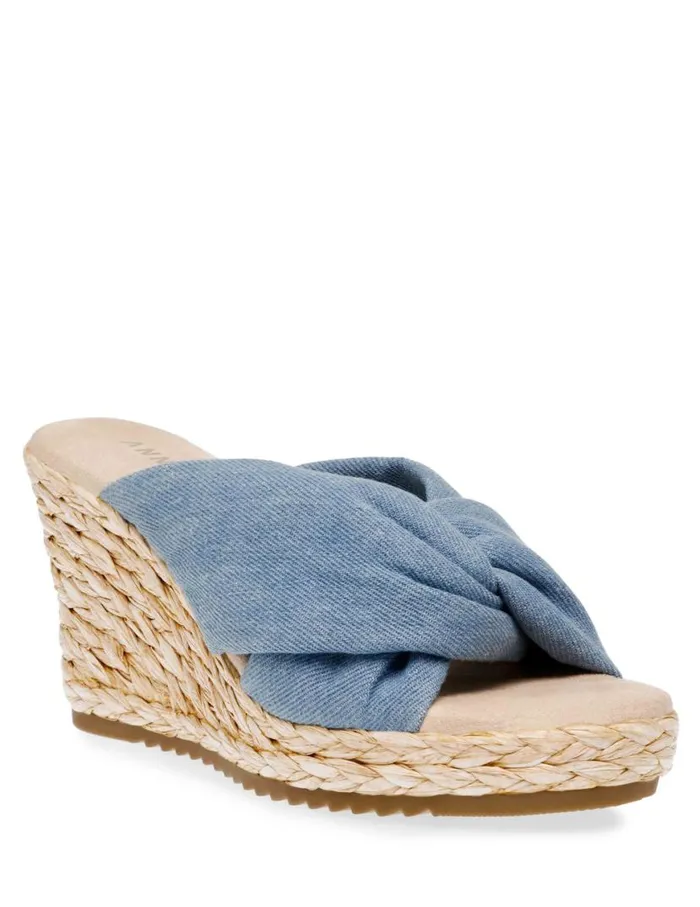 Women Winnie Wedge Pink Smooth Anne Klein Wedges