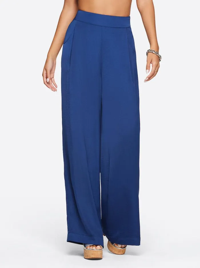 Women Winnie Wide Leg Pants In Medieval Blue Jessica Simpson Bottoms
